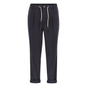 HERNO Men's Tailored Drawstring Wool Blend Trousers Men BLUE Pants